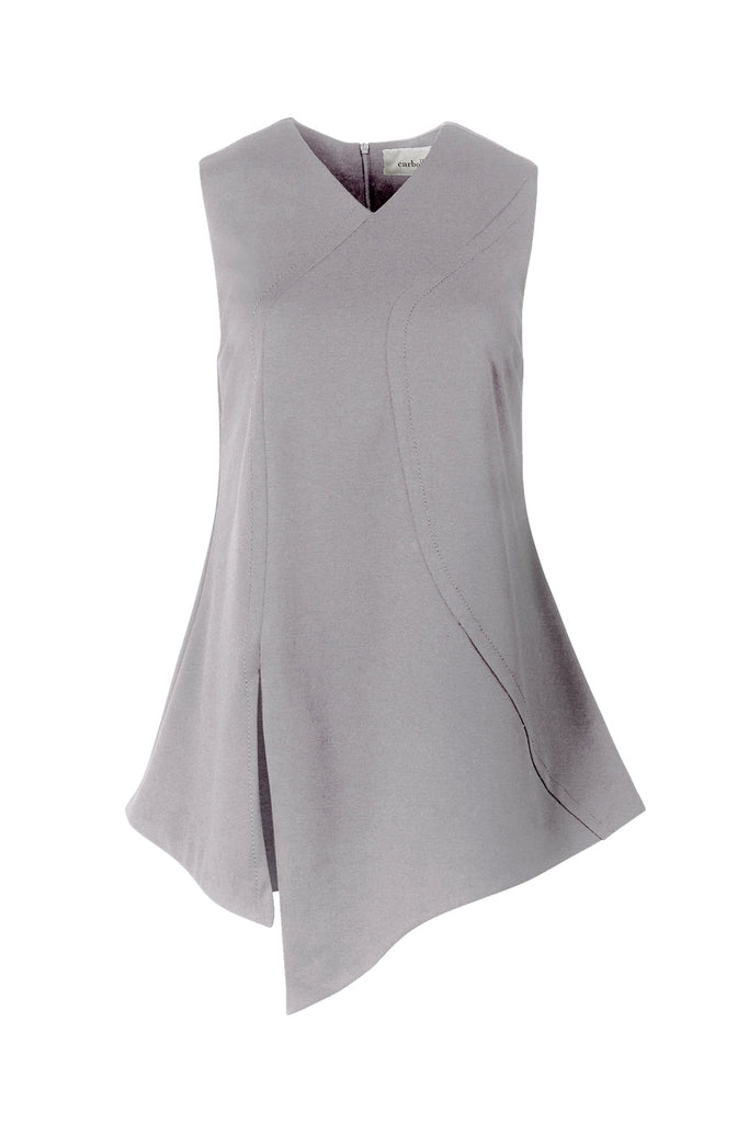 Carbon | Sage Tunic Top - Silver