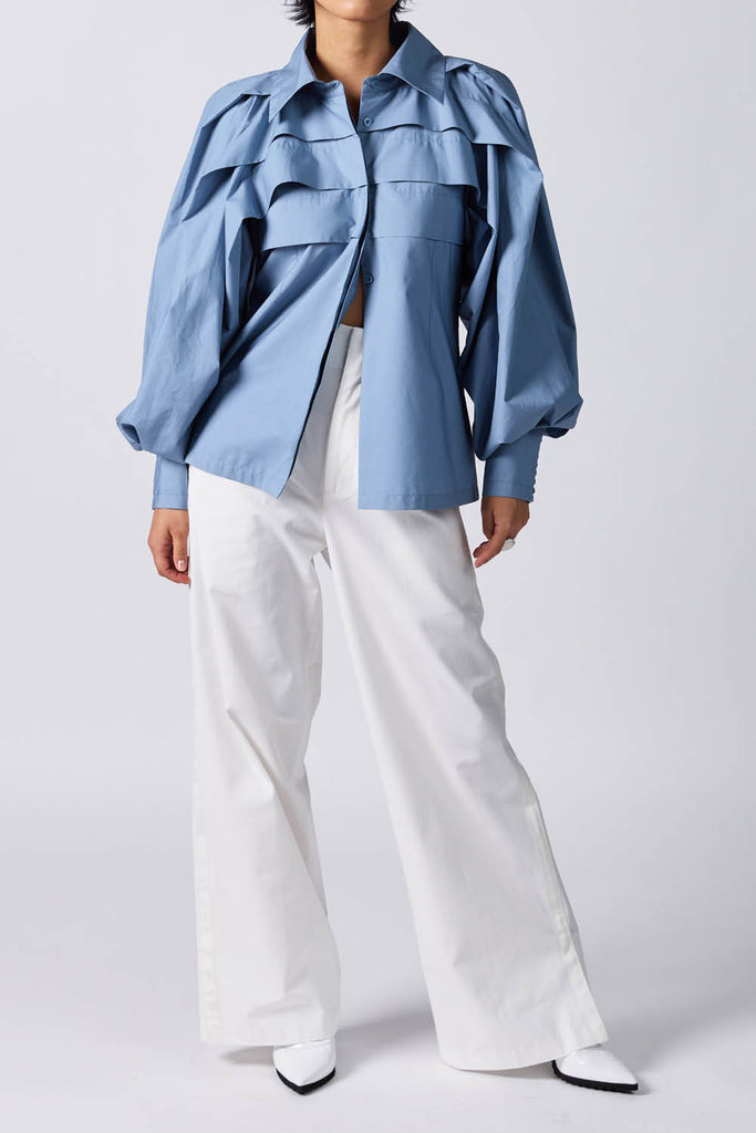 Champagne Shirt - Steel Blue