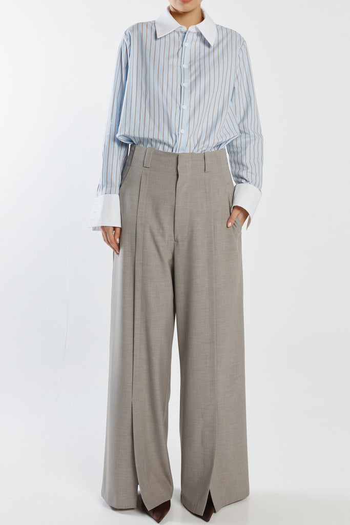 Niall Shirt - Blue / Latte Stripe