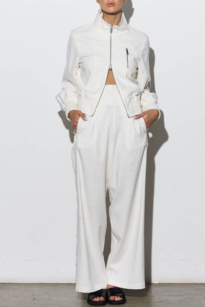 Melbourne Bomber Jacket - Ivory