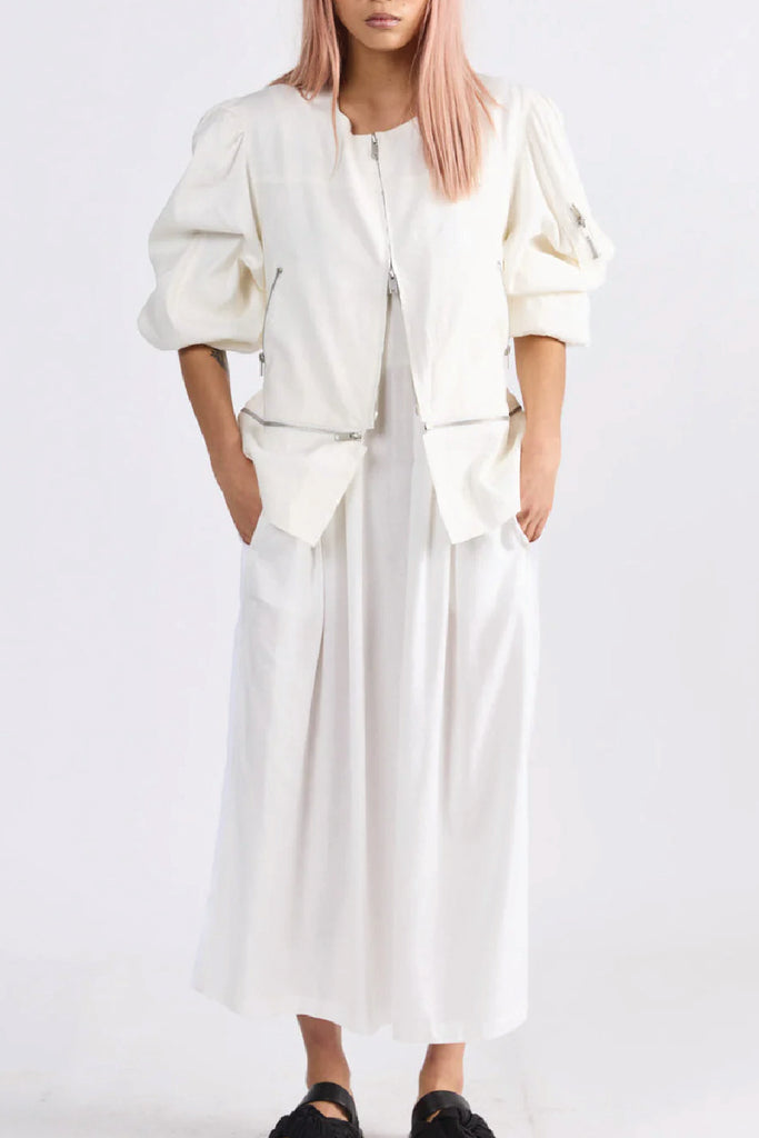 Birch Convertible Cropped Jacket - Ivory