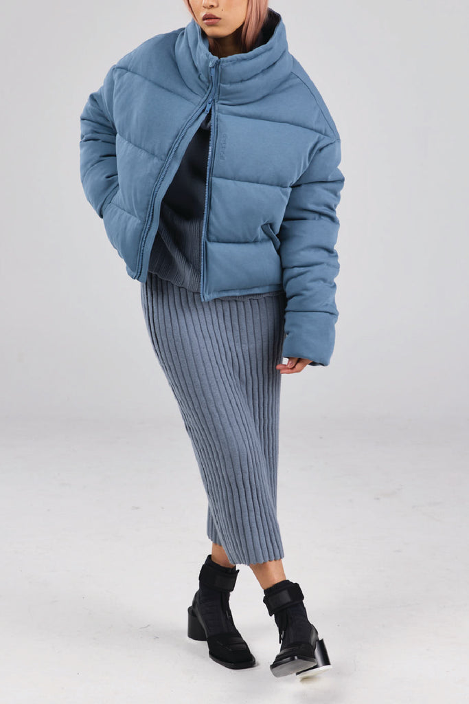 Nova Puffer Jacket - Faded Denim