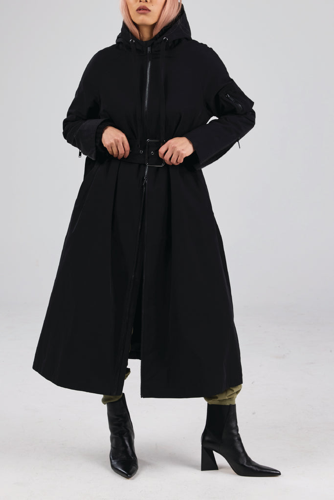 Helene Military-Inspired Trench - Black