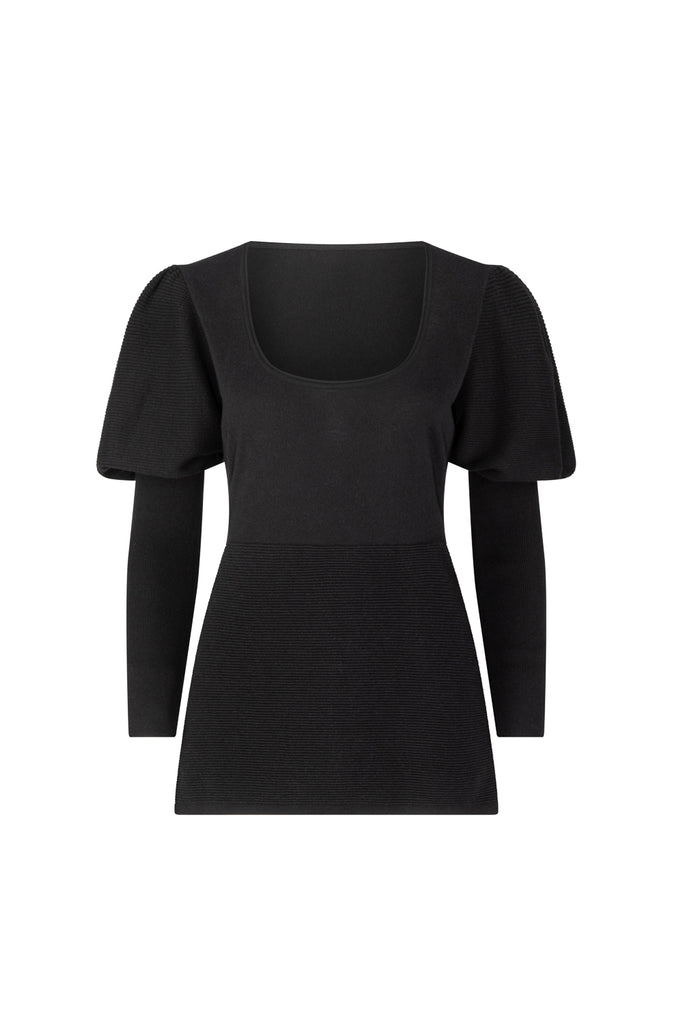 Capri Top - Cotton Cashmere Black