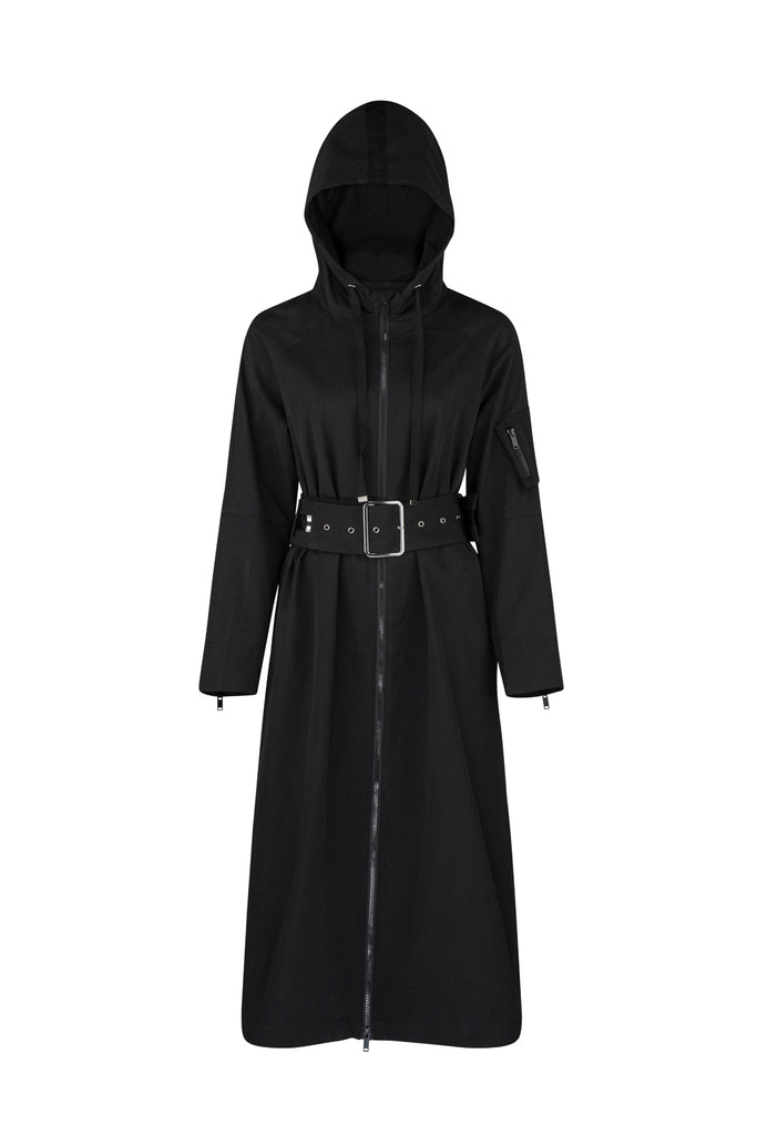 Helene Military-Inspired Trench - Black