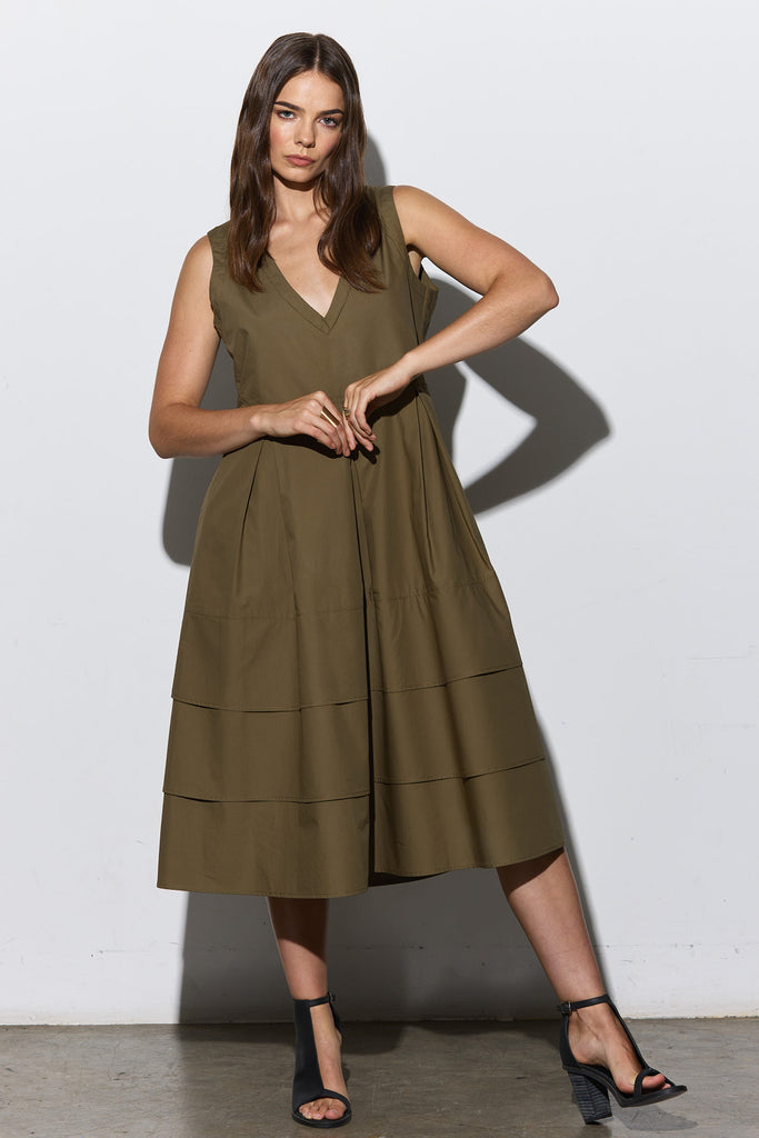 Brisk Dress - Army Green