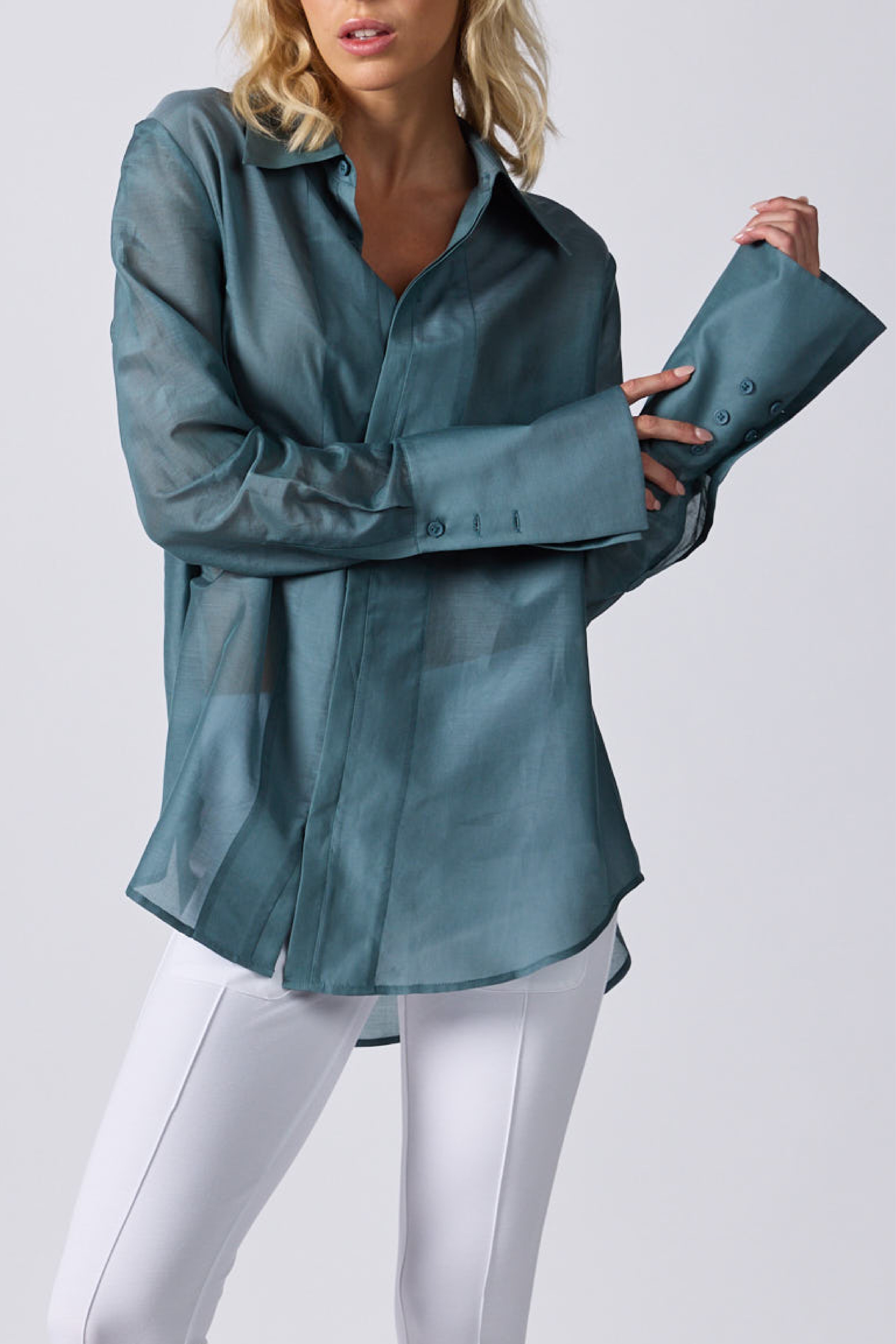 Serene Shirt - Gunmetal Blue