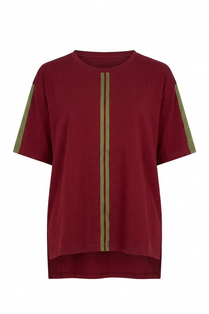 Level Tee - Wine / Forest
