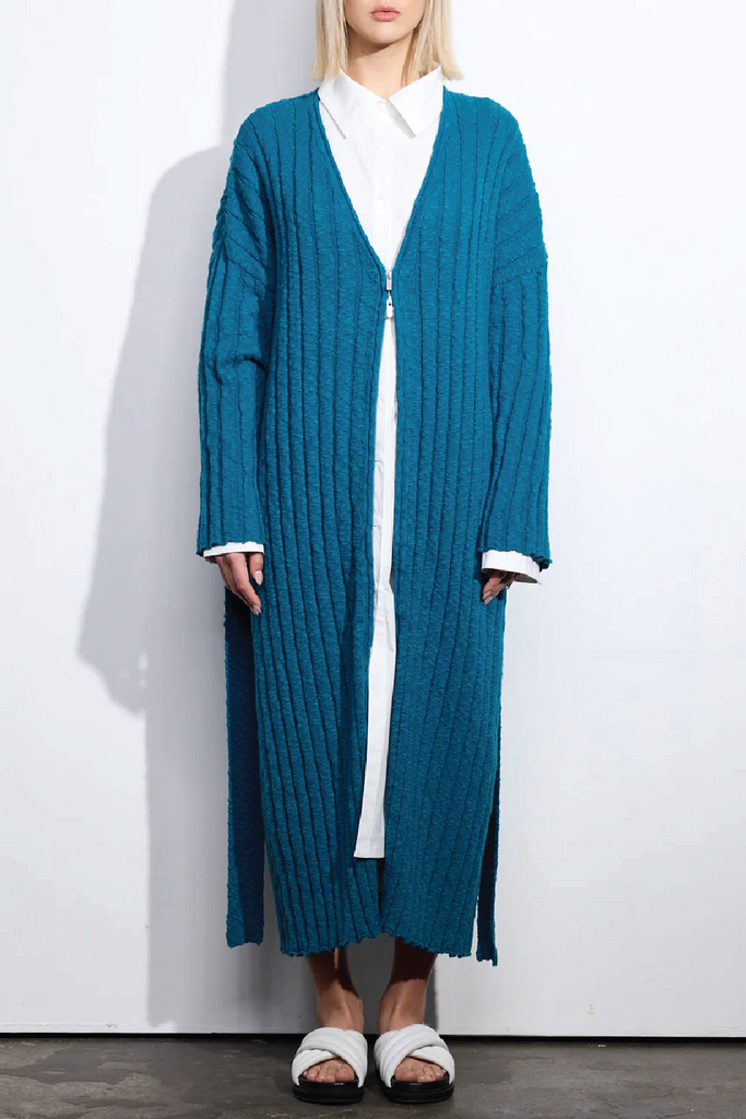 Margarita Maxi Cardi - Petrol Blue